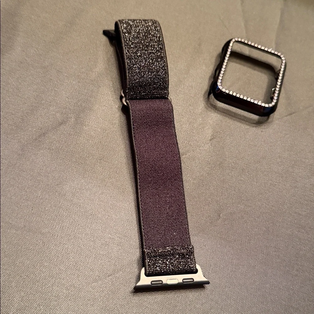Black Glitter Smartwatch Band and Case
